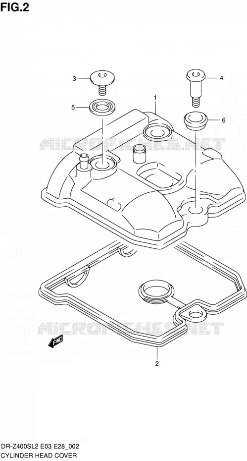 COUVRE CULASSE Suzuki MOTO 400 DR-Z 2012  DR-Z400S L2 (E03,E28,E33)