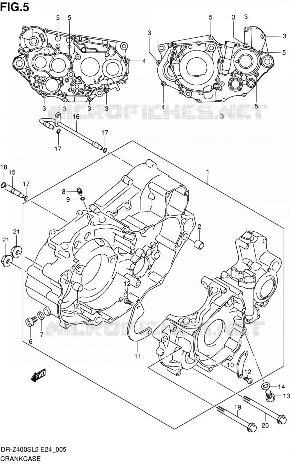 CARTER Suzuki MOTO 400 DR-Z 2012  DR-Z400S L2 (E24)