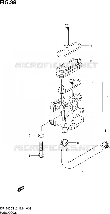 ROBINET D'ESSENCE Suzuki MOTO 400 DR-Z 2013  DR-Z400S L3 (E24)