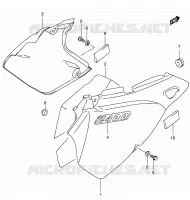 CARENAGES ARRIERE  (MODELE Y) pour Suzuki DR-Z 400 2000