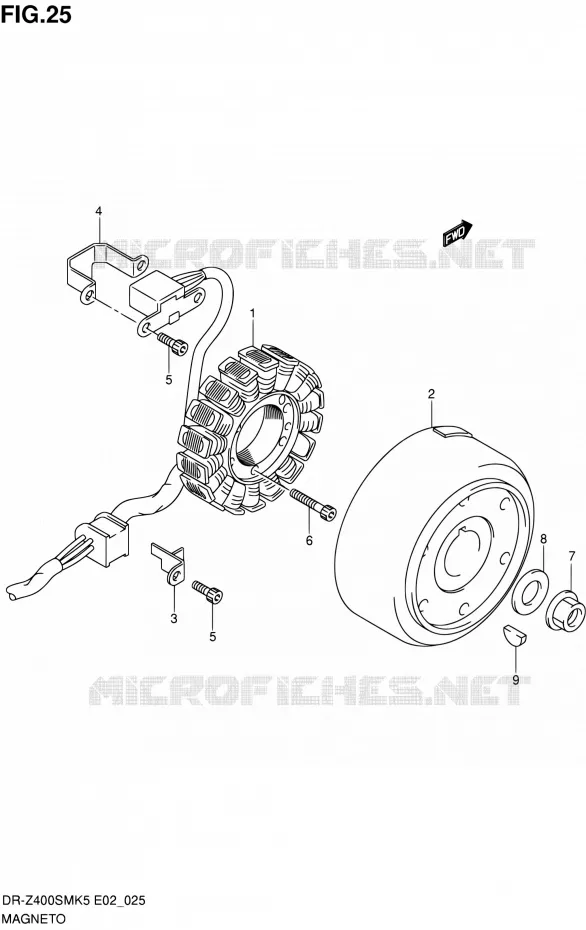ALLUMAGE ROTOR - STATOR Suzuki MOTO 400 DR-Z 2005  DR-Z400SMK5(E19)