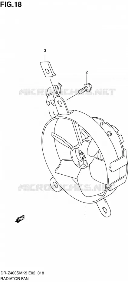 VENTILATEUR Suzuki MOTO 400 DR-Z 2005  DR-Z400SMK5(E19)