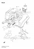 GARDE BOUE ARRIERE (LT A500XL2 P24) pour Suzuki KINGQUAD 500 2012