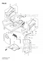 GARDE BOUE AVANT (LT A750XL2 P24) pour Suzuki KINGQUAD 750 2012