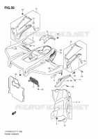 GARDE BOUE AVANT (LT A750XZL2 P17) pour Suzuki KINGQUAD 750 2012