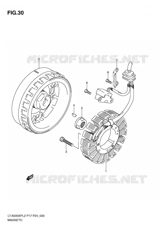 ALLUMAGE ROTOR - STATOR Suzuki QUAD 500 KINGQUAD 2012  LT-A500XPL2(P17)
