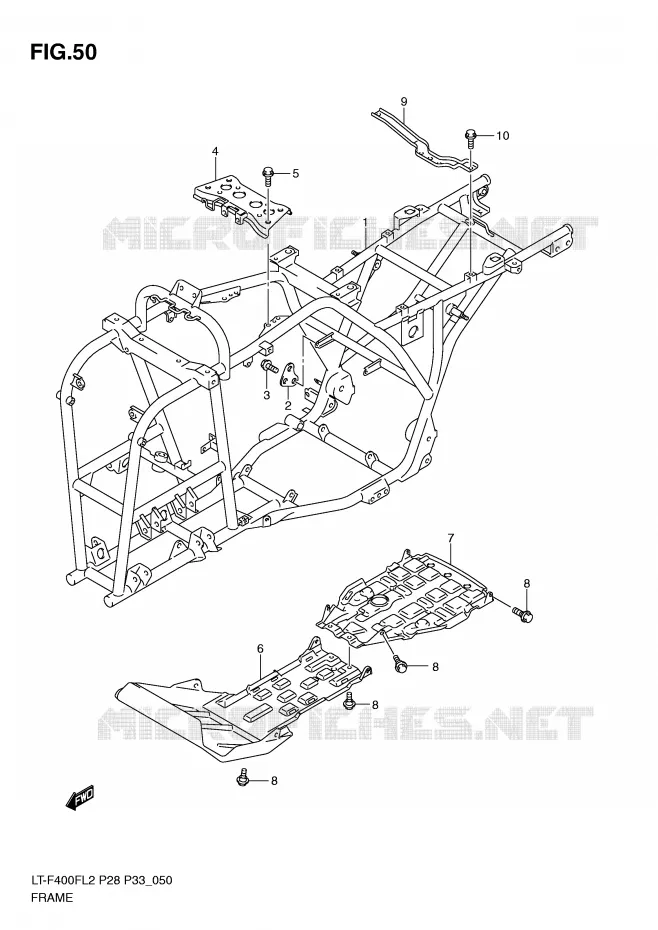 CADRE Suzuki QUAD 400 KINGQUAD 2012  LT-F400FZL2(P28)