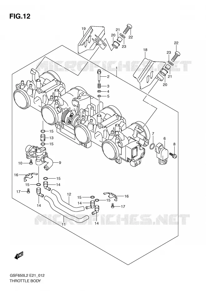 ENSEMBLE INJECTION Suzuki MOTO 650 BANDIT 2012  GSF650UA L2