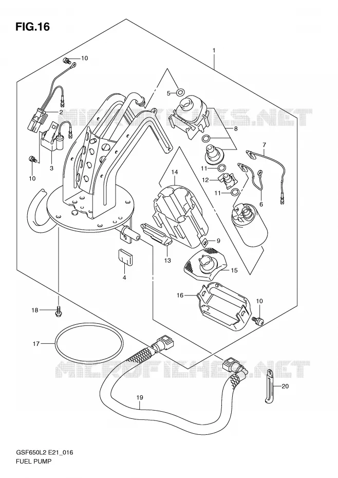 POMPE A ESSENCE Suzuki MOTO 650 BANDIT 2015  GSF650SAL2(E21)