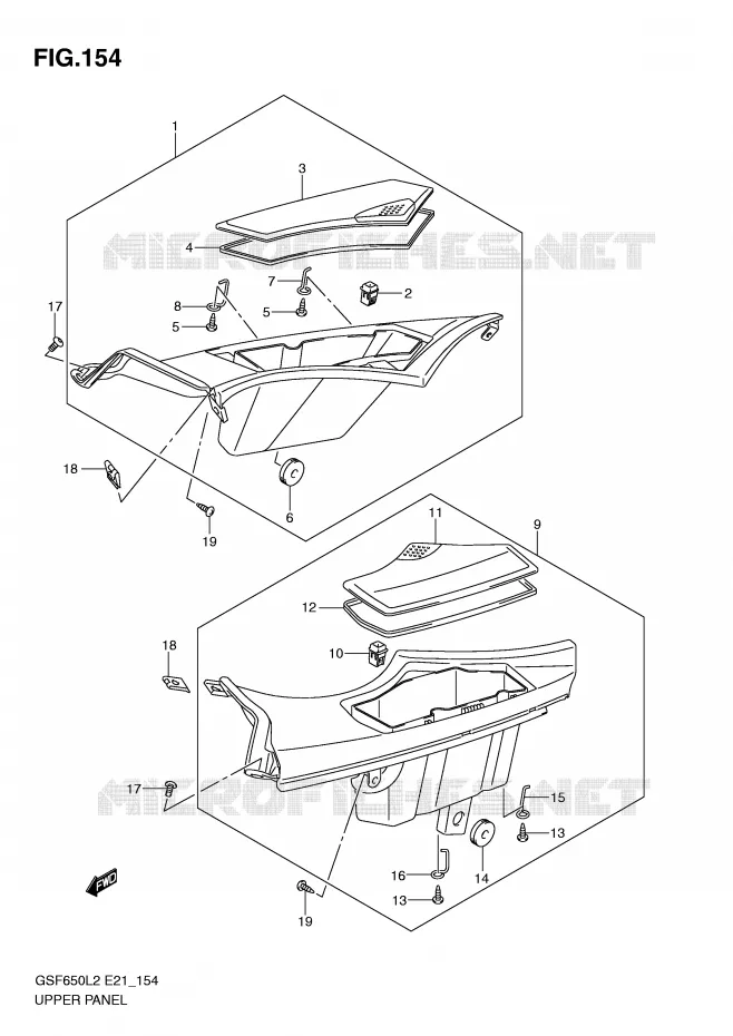 VIDE POCHE (GSF650SUAL2 E21) Suzuki MOTO 650 BANDIT 2012  GSF650SUL2(E21)