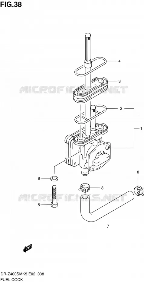 ROBINET D'ESSENCE Suzuki MOTO 400 DR-Z 2006  DR-Z400SMK6(E19)