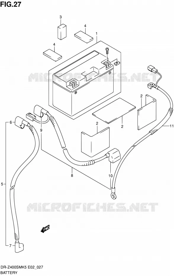 BATTERIE Suzuki MOTO 400 DR-Z 2006  DR-Z400SMK6(E24)