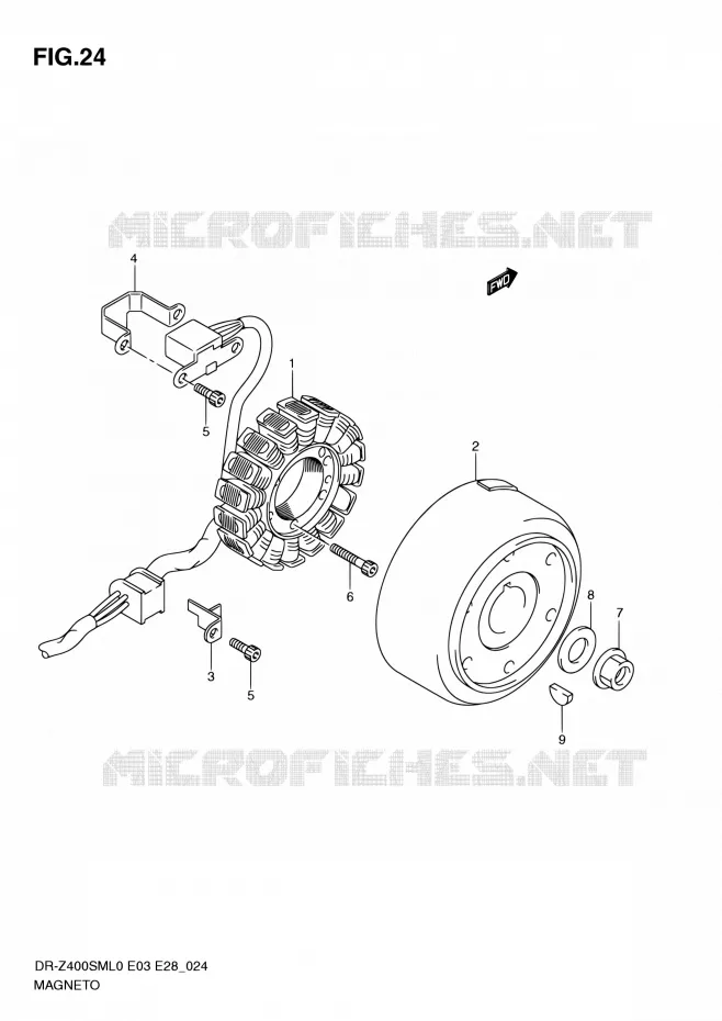 ALLUMAGE ROTOR - STATOR Suzuki MOTO 400 DR-ZSM 2010  DR-Z400SM L0 (E03,E28,E33)
