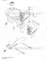 RESERVOIR D'ESSENCE (DR Z400SML1 E28) pour Suzuki DR-Z 400 2011