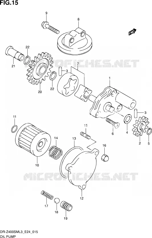 POMPE A HUILE Suzuki MOTO 400 DR-Z 2013  DR-Z400SM L3 (E24)