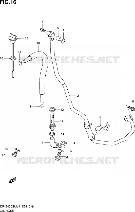 DURITE D'HUILE Suzuki MOTO 400 DR-Z 2014  DR-Z400SM L4 (E24)