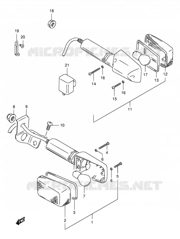 CLIGNOTANTS Suzuki MOTO 125 DR 1997  DR125SEV/DR125SEUV