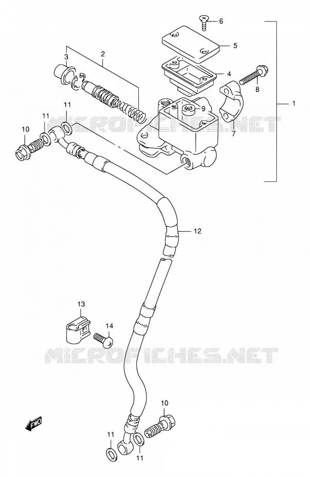 MAITRE CYLINDRE AVANT Suzuki MOTO 125 DR 1997  DR125SEV/DR125SEUV
