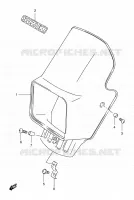 SUPPORT   CARENAGES DE PHARE (MODELE X/Y) pour Suzuki DR 125 2000