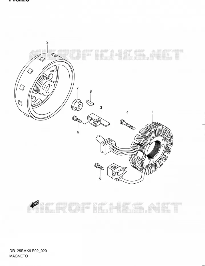 ALLUMAGE ROTOR - STATOR Suzuki MOTO 125 DR 2012  DR125SML0(E19)