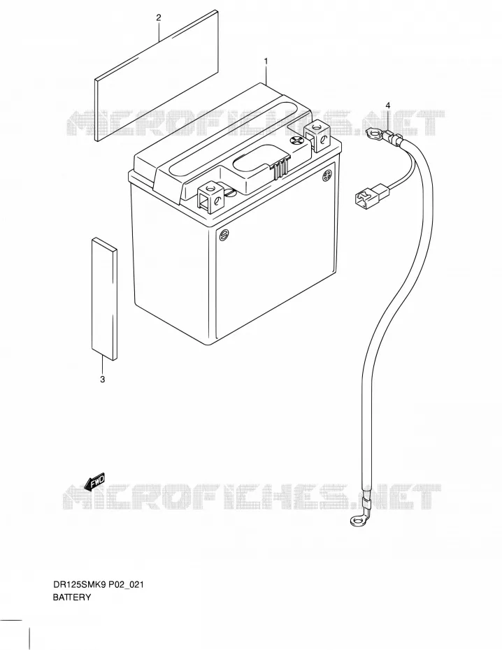 BATTERIE Suzuki MOTO 125 DR 2012  DR125SML0(E19)