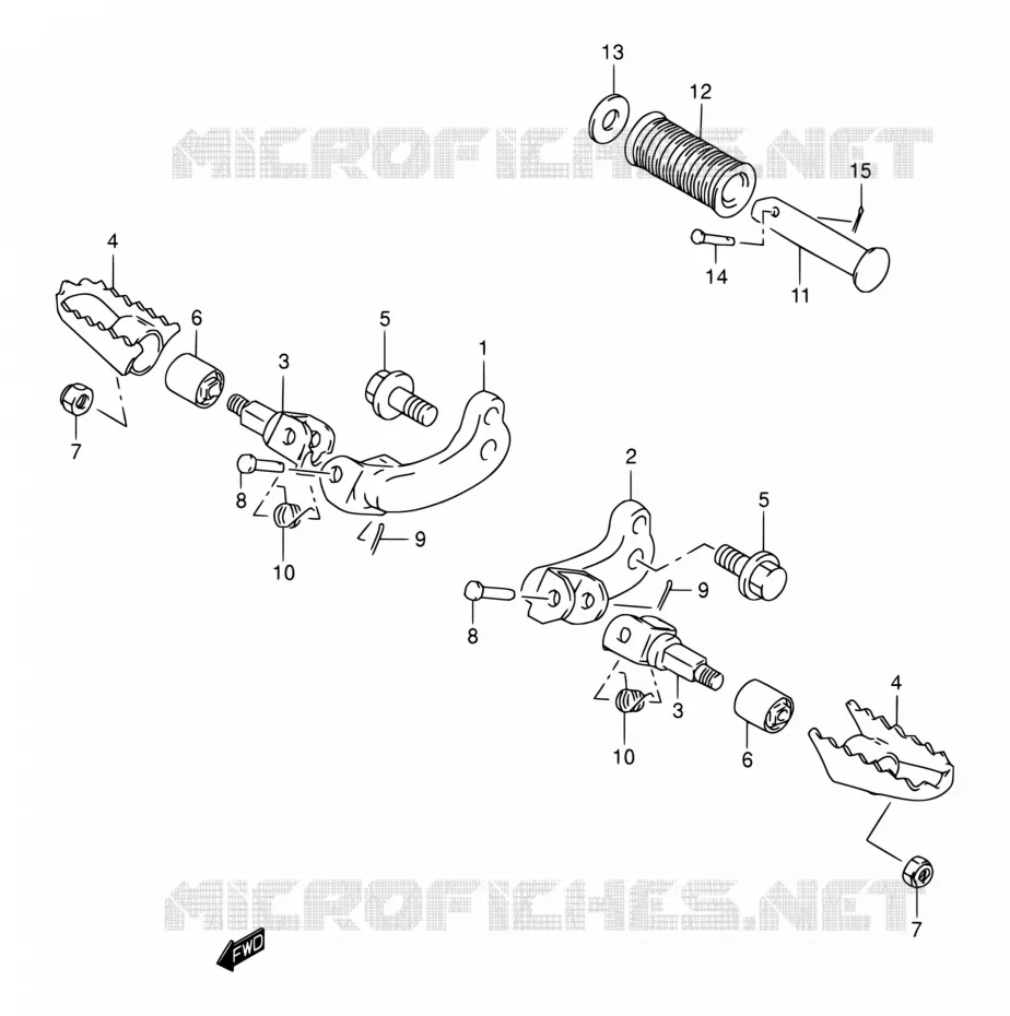 REPOSE PIED Suzuki MOTO 200 DR 2001  DR200SE K1 (E03,E28,E33)