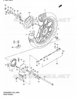 ROUE ARRIERE (MODEL K2/K3/K4/K5 E06,E24) pour Suzuki DR 200 2002