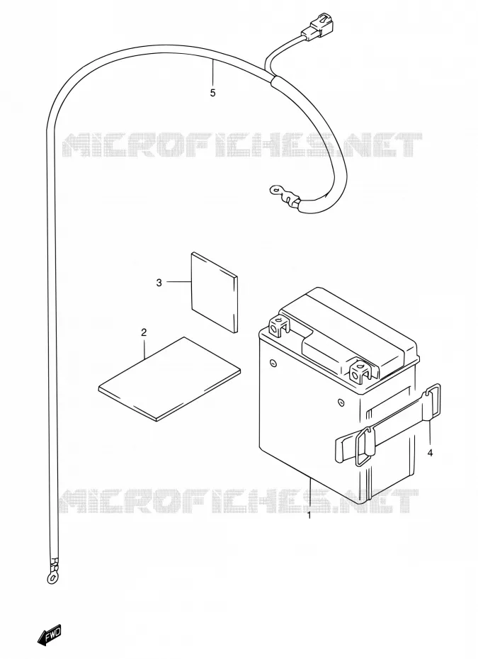 BATTERIE Suzuki MOTO 200 DR 2003  DR200SE K3 (E03,E28,E33)