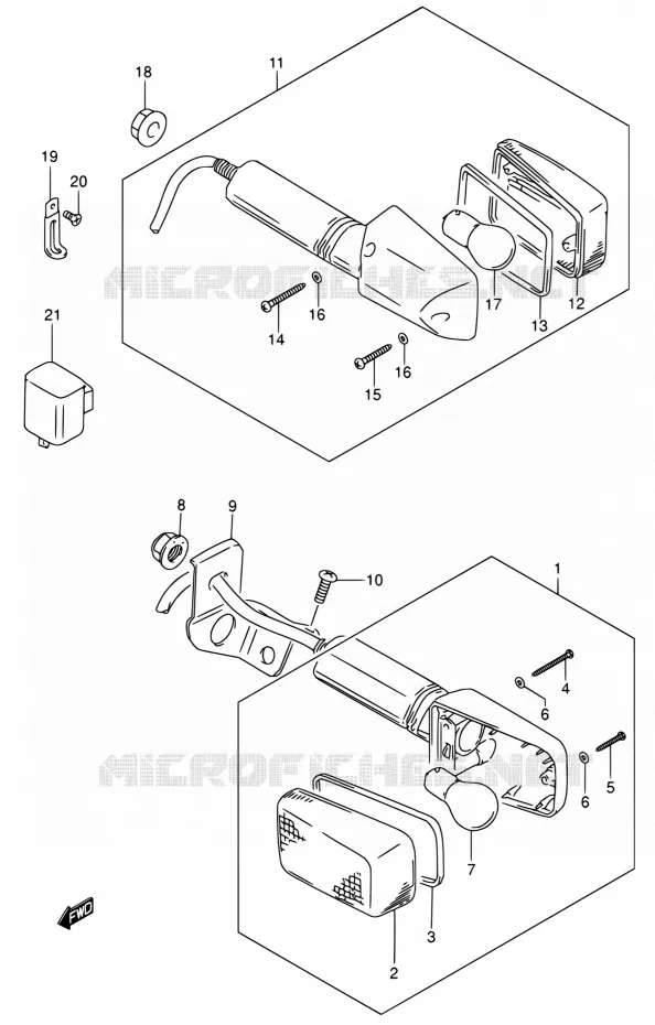 CLIGNOTANTS Suzuki MOTO 200 DR 2004  DR200SE K4 (E03,E28,E33)