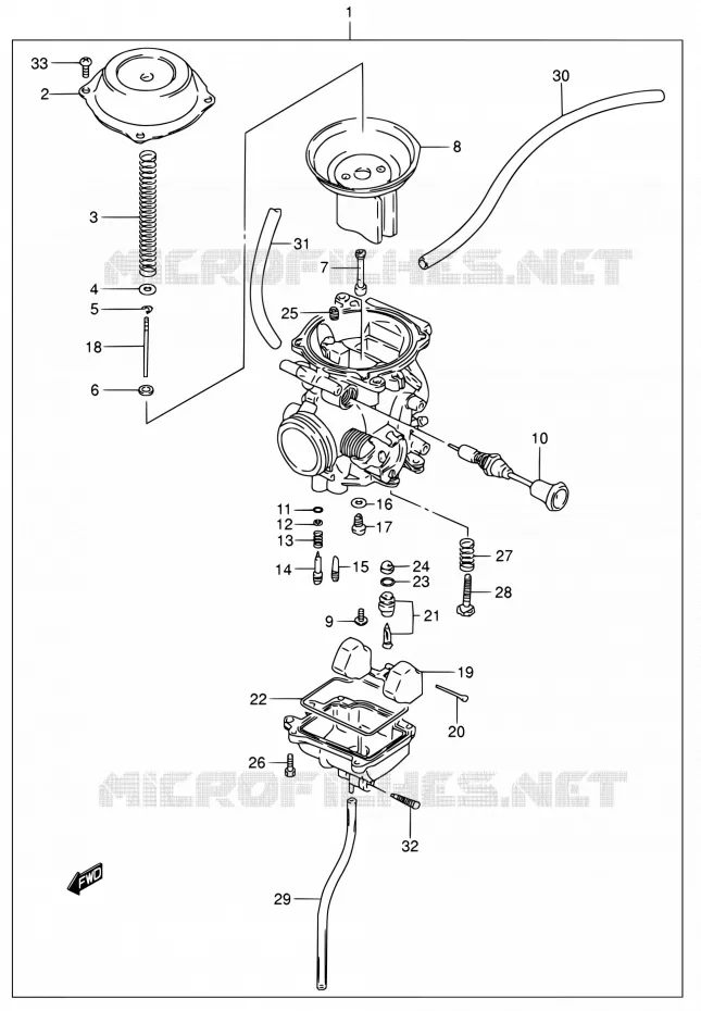 CARBURATEUR Suzuki MOTO 200 DR 2004  DR200SE K4 (E06,E24)