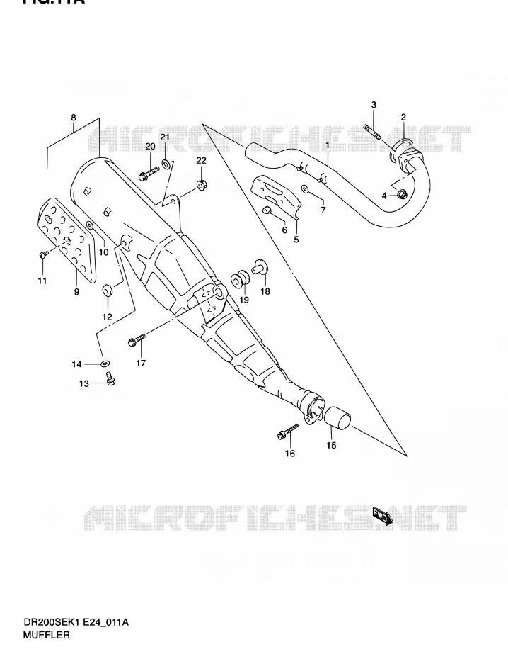 SILENCIEUX (MODELE K2/K3/K4/K5) Suzuki MOTO 200 DR 2004  DR200SE K4 (E06,E24)