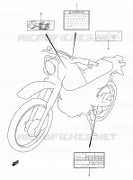ETIQUETTE pour Suzuki DR 200 2005