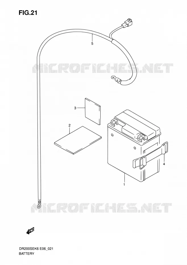 BATTERIE Suzuki MOTO 200 DR 2006  DR200SE K6 (E06,E24)