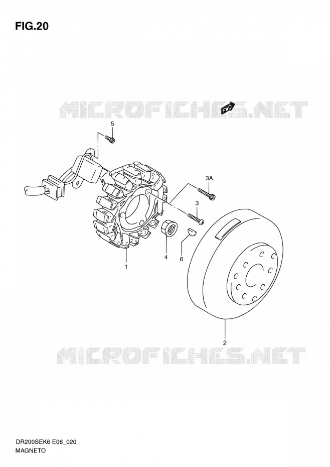 ALLUMAGE ROTOR - STATOR Suzuki MOTO 200 DR 2007  DR200SE K7 (E06,E24)