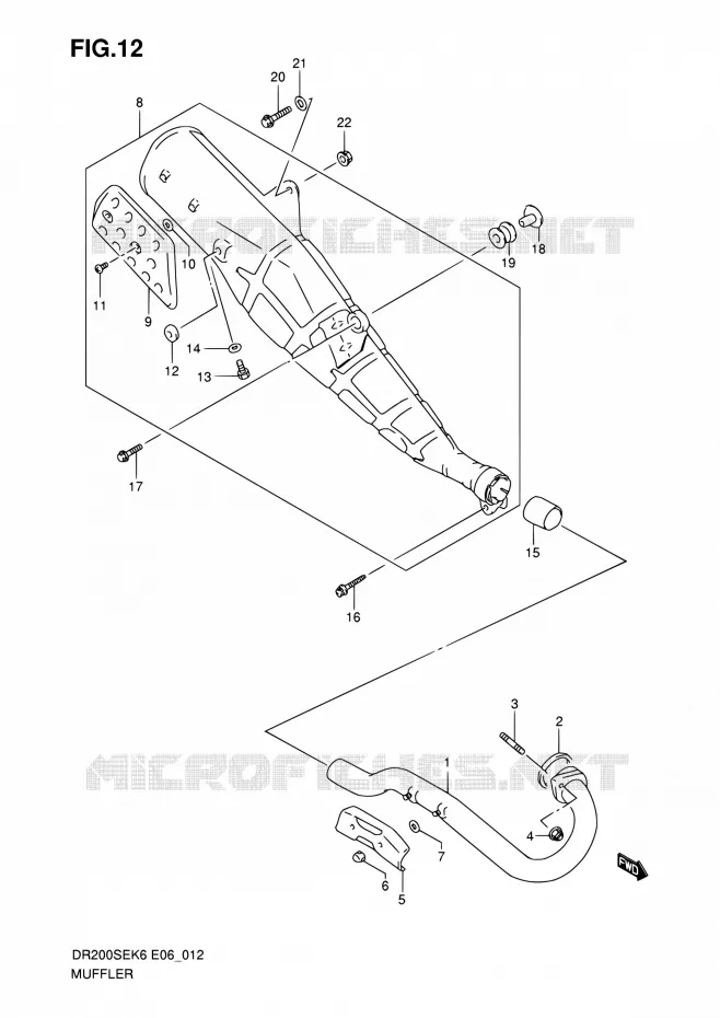 SILENCIEUX Suzuki MOTO 200 DR 2009  DR200SE K9 (E06,E24)