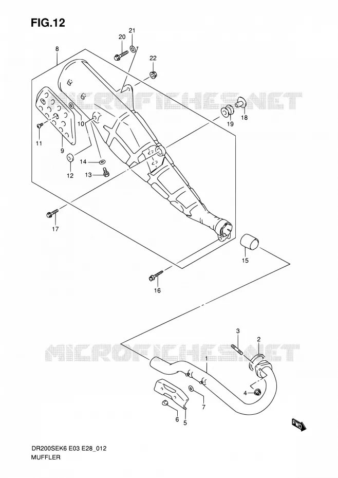 SILENCIEUX Suzuki MOTO 200 DR 2010  DR200SE L0 (E03,E28,E33)