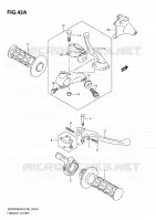 ENSEMBLE LEVIERS   POIGNEES (MODEL L0 E24) pour Suzuki DR 200 2010