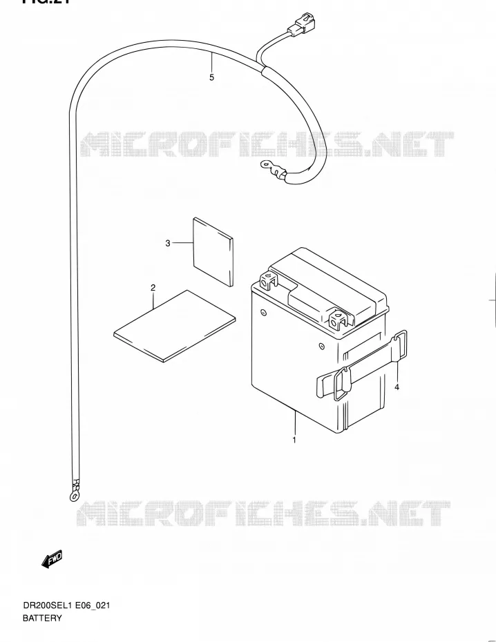 BATTERIE Suzuki MOTO 200 DR 2011  DR200SE L1 (E06,E24)