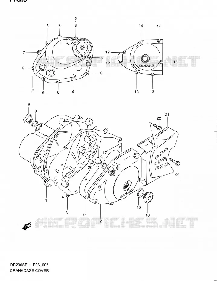 CARTER Suzuki MOTO 200 DR 2011  DR200SE L1 (E06,E24)