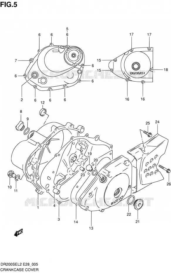 CARTER Suzuki MOTO 200 DR 2012  DR200SE L2 (E03,E28,E33)