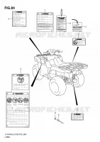 ETIQUETTE (LT A750XZL2 P33) pour Suzuki KINGQUAD 750 2012