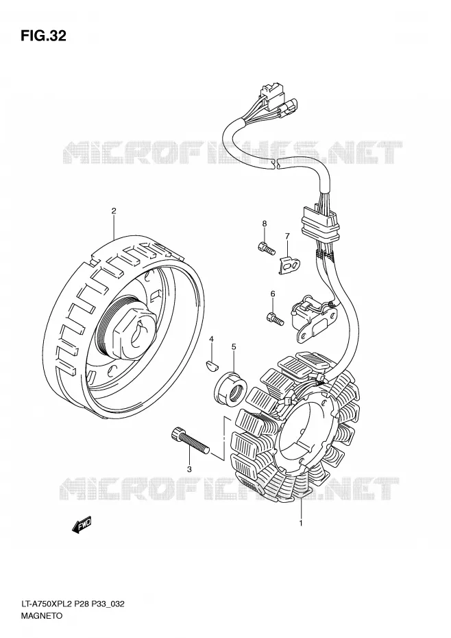ALLUMAGE ROTOR - STATOR Suzuki QUAD 750 KINGQUAD 2012  LT-A750XPZL2(P28)