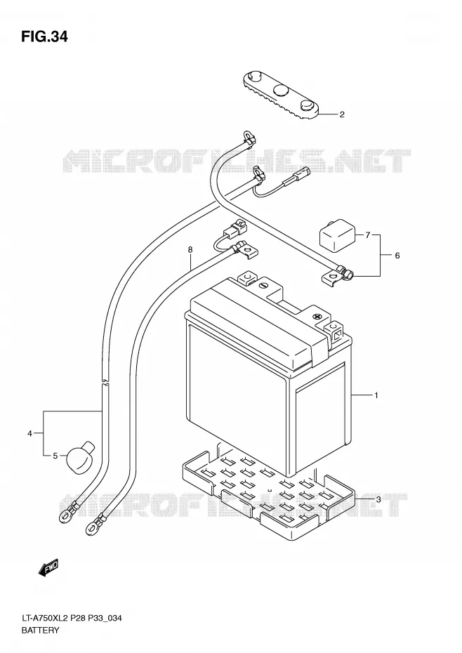 BATTERIE Suzuki QUAD 750 KINGQUAD 2012  LT-A750XZL2(P28)