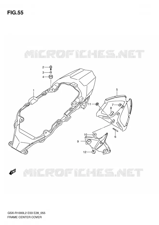 CARENAGES Suzuki MOTO 1000 GSX-R 2012  GSX-R1000L2(E03)