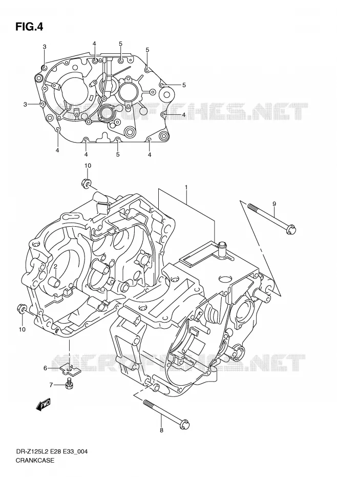 CARTER Suzuki MOTO 125 DR-Z 2012  DR-Z125L2(E28)