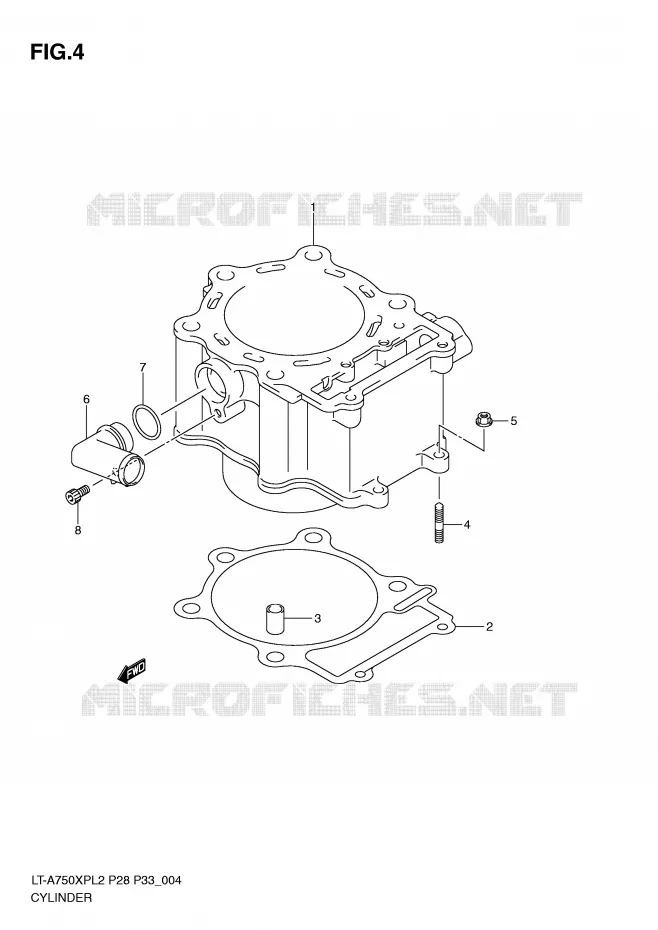 CYLINDRE Suzuki QUAD 750 KINGQUAD 2012  LT-A750XPL2(P28)