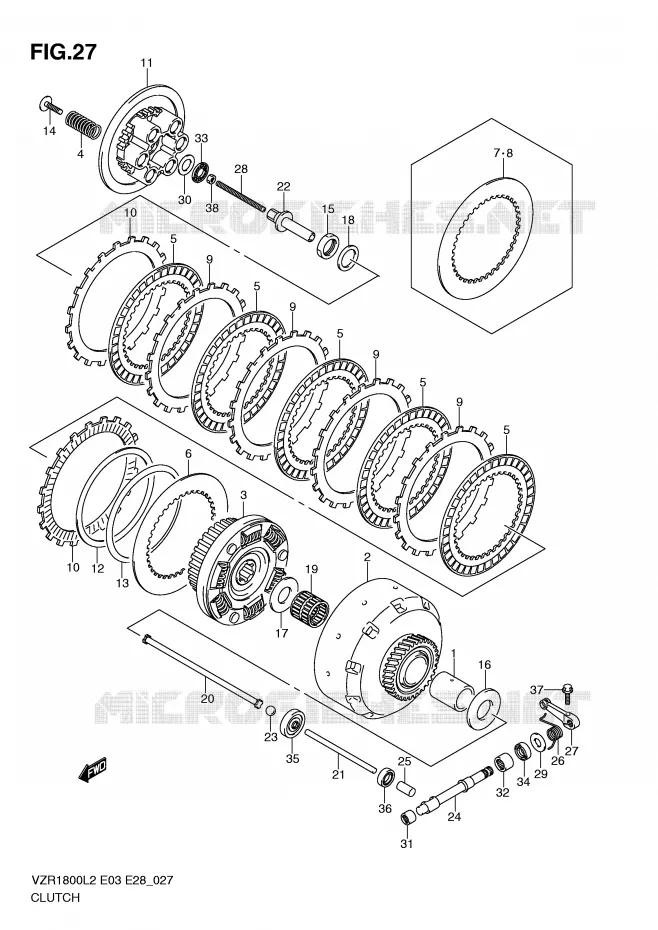 EMBRAYAGE Suzuki MOTO 1800 INTRUDER 2012  VZR1800L2(E03)