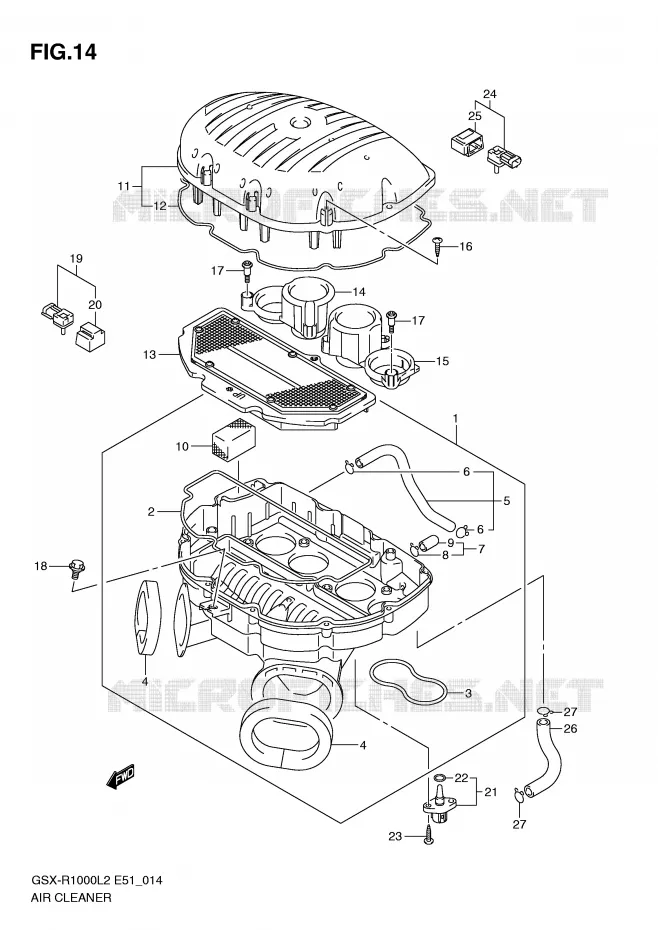 FILTRE A AIR Suzuki MOTO 1000 GSX-R 2012  GSX-R1000L2(E51)