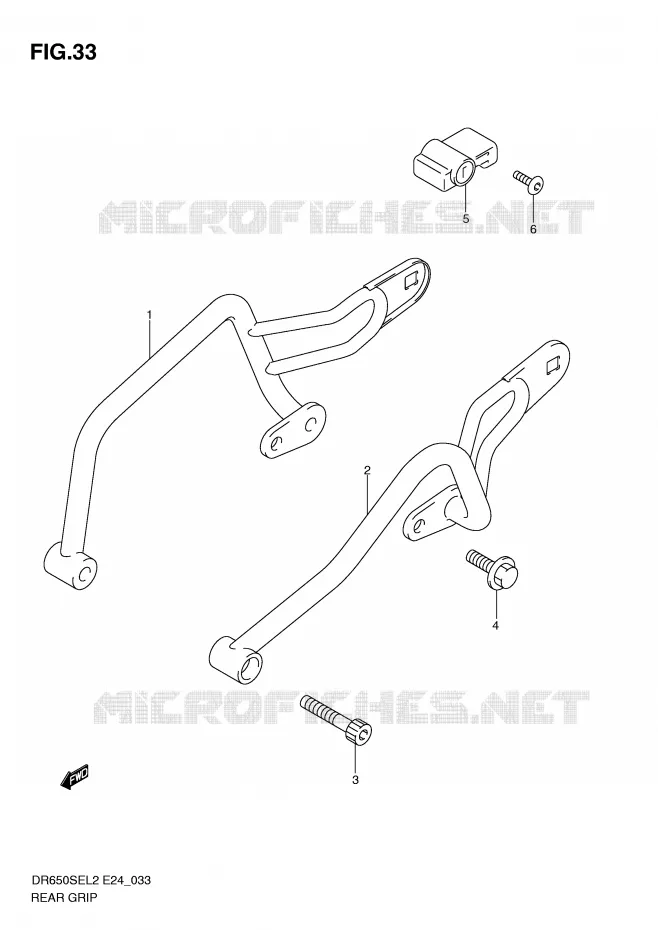 POIGNEE ARRIERE Suzuki MOTO 650 DR 2012  DR650SEL2(E24)