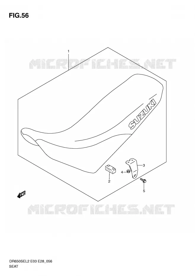 SELLE Suzuki MOTO 650 DR 2012  DR650SEL2(E03)